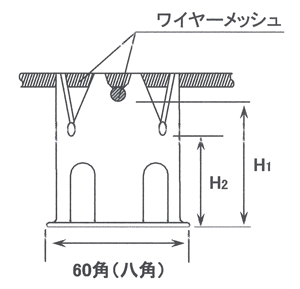 φ4メッシュ用サイコロ H50-60 (乾産業) 清水金物.biz